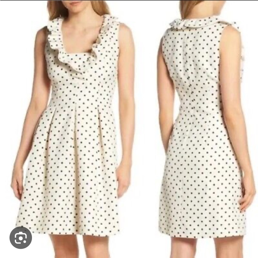 Harper Rose Metallic Polka Dot Fit and Flare Dress - Picture 2 of 9